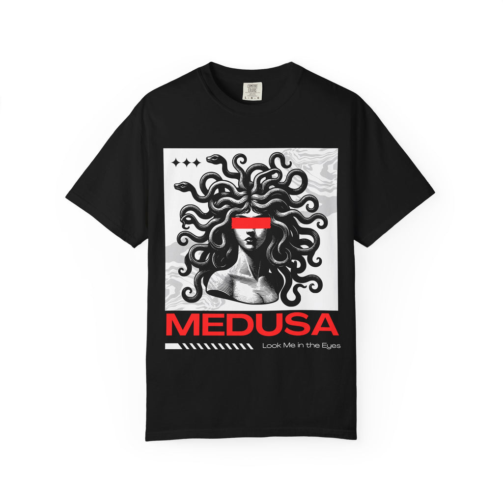 Medusa Graphic T-Shirt — 'Look Me in the Eyes' Streetwear Tee