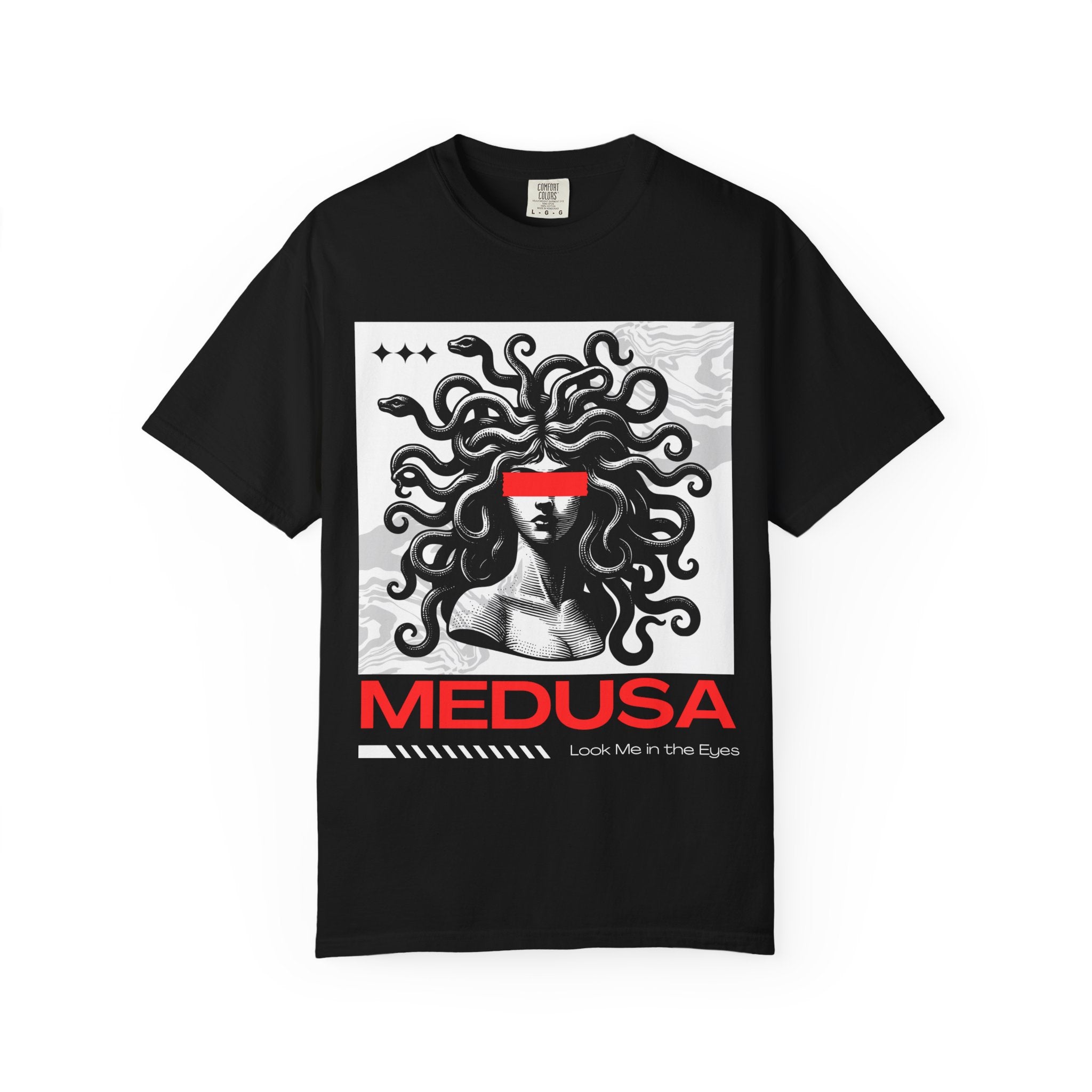Medusa Graphic T-Shirt — 'Look Me in the Eyes' Streetwear Tee