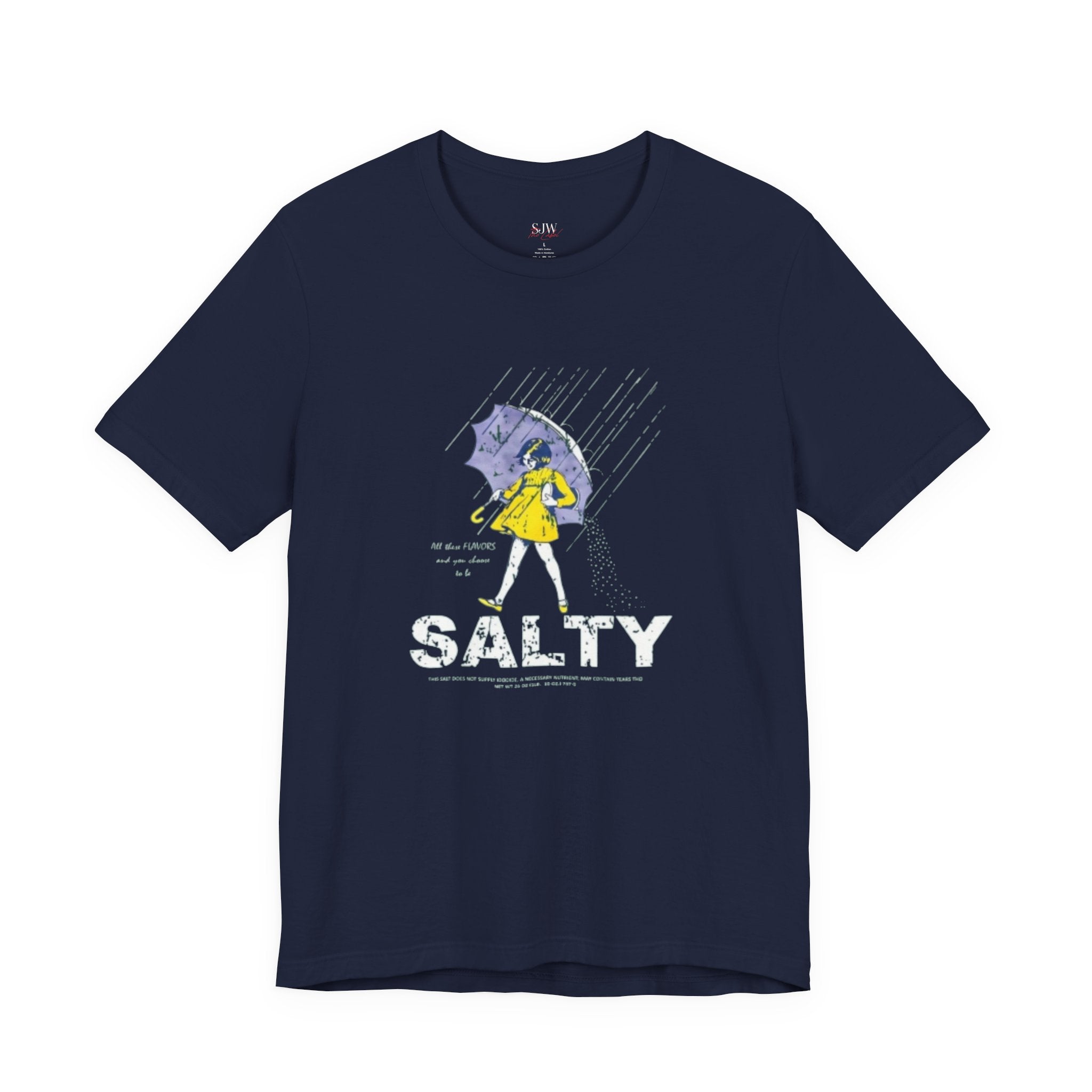 Salty Raincoat Girl Graphic Tee — Funny Graphic T‑Shirt