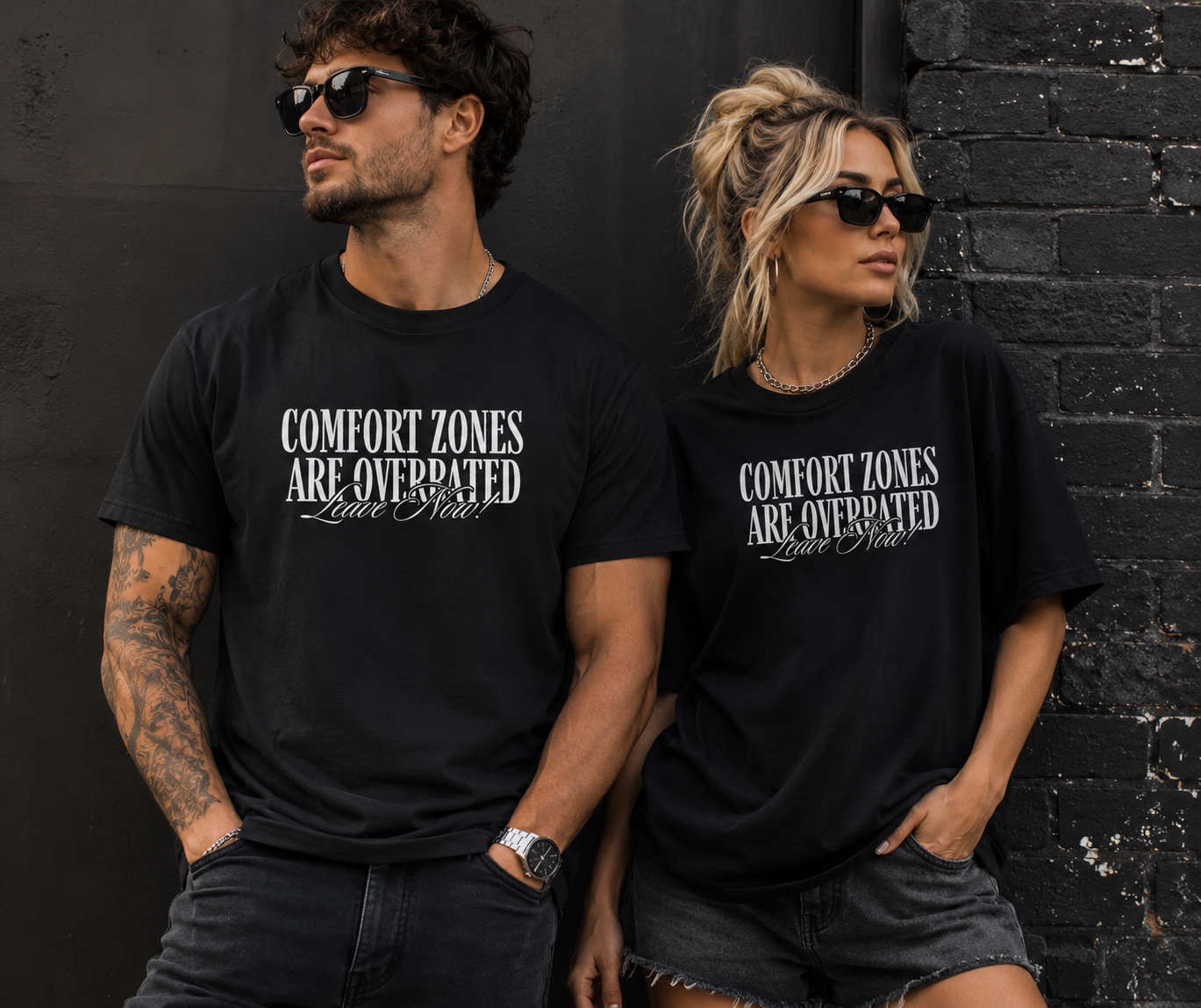 Comfort Zones Are Overrated Graphic T-Shirt — Motivational Mindset Tee