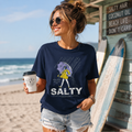 Salty Raincoat Girl Graphic Tee — Funny Graphic T‑Shirt