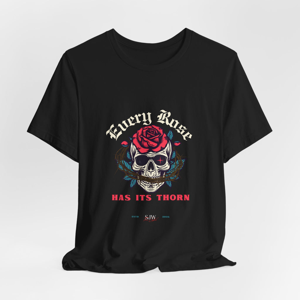 Every Rose Has Its Thorn Skull T‑Shirt