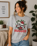 I Am Not A Hugger Skull Tee – Gothic Rose Graphic T-Shirt