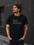Men's Built Different Vintage T-Shirt — Funny Motivational Short Sleeve Graphic Tee